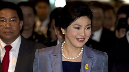 La Premi&egrave;re ministre tha&iuml;landaise,&nbsp;Yingluck Shinawatra, le 6 mai 2014 &agrave; Bangkok. (PORNCHAI KITTIWONGSAKUL / AFP)