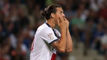 L'attaquant du PSG Zlatan Ibrahimovic, lors d'un match contre Montpellier, le 9 ao&ucirc;t 2013.&nbsp; (MANUEL BLONDEAU / AOP PRESS / AFP)