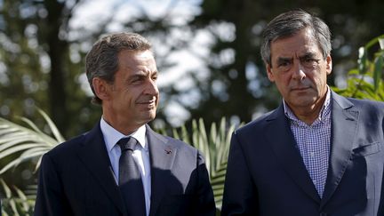 Nicolas Sarkozy et François Fillon lors des universités d'été du parti Les Républicains à La Baule (Loire-Atlantique), le 5 septembre 2015. (STEPHANE MAHE / REUTERS)