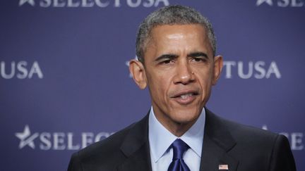 Le président américain, Barack Obama, le 23 mars 2015, lors d'une rencontre économique à National Harbor (Maryland). (ALEX WONG / GETTY IMAGES NORTH AMERICA / AFP)