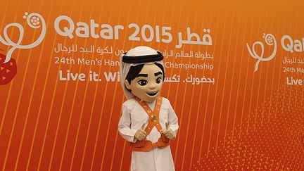 &nbsp; (Fahad, la mascotte du championnat du monde de Handball © Radio France / Laxmi Lota)