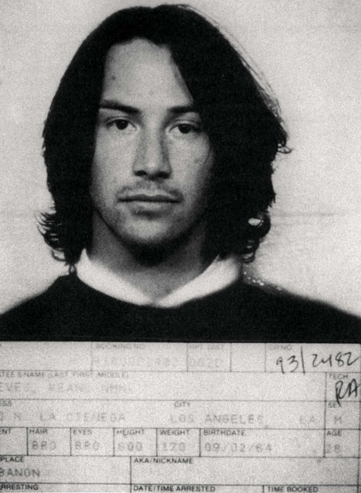 "Mug shot" de l'acteur Keanu Reeves, en 1993. ( AP / SIPA )