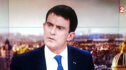  (Manuel Valls était l'invité du 20h sur France 2 dimanche soir © Capture d'écran France 2)