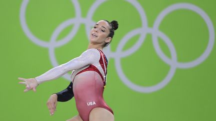 La gymnaste&nbsp;Alexandra Raisman aux Jeux olympiques de Rio (Brésil), le 9 août 2016. (EMMANUEL DUNAND / AFP)