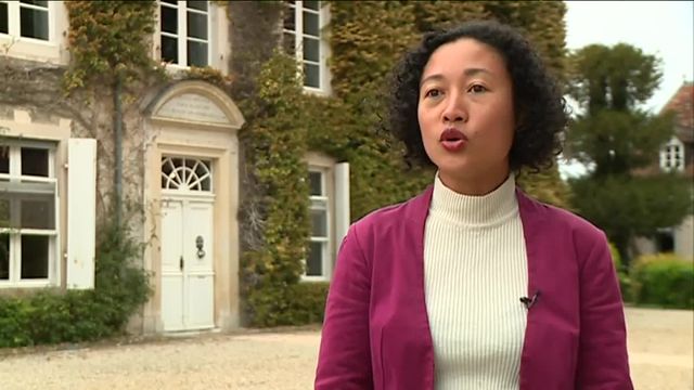 Un Bourgeois de Calais de Rodin dans le jardin du château de Laàs