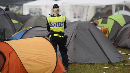 Intervention de la police au Festival Bråvalla en Suède, en juillet 2016, suite à des plainte pour viols et agressions sexuelles
 (Izabelle Nordfjell/AP/SIPA)