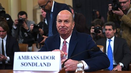 Gordon Sondland devant la commission du renseignement de la Chambre des représentants à Washington, le 20 novembre 2019. (ANDREW CABALLERO-REYNOLDS / AFP)