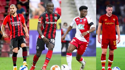 Théo Hernandez, Moussa Diaby, Aurélien Tchouaméni et Jordan Veretout sont convoqués pour la premières fois en équipe de France. (AFP)