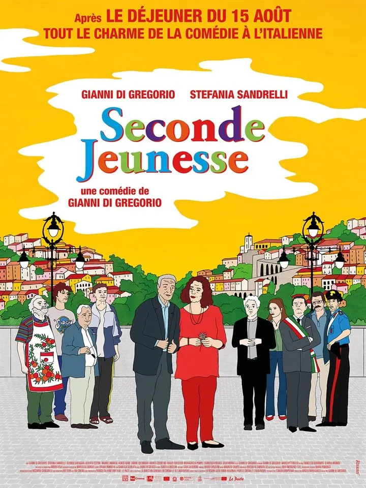 Affiche du film "Seconde jeunesse" de Gianni Di Gregorio, sortie le 16 août 2023 (LE PACTE)