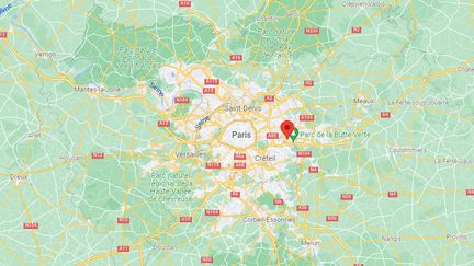 Une vidéo montrant un policier en train de frapper un homme au sol lors de son interpellation à Noisy-le-Grand (Seine-Saint-Denis) le 17 septembre 2021 a été diffusée sur les réseaux sociaux. (GOOGLE MAPS / FRANCEINFO)