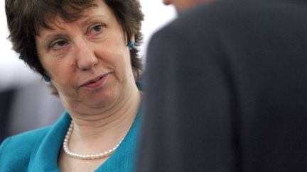 Catherine Ashton, Haut Représentant de l'Union européenne, participe à une session au Parlement européen, le 11/5/2011 (AFP - Frederick Florin)