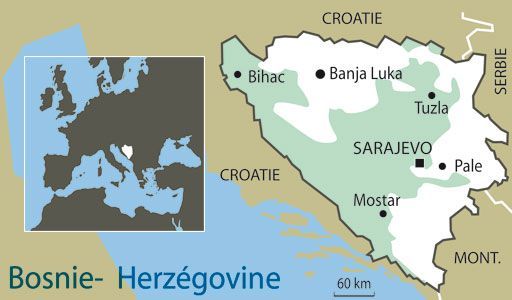 CARTE BOSNIE-HERZEGOVINE (AFP/LF)