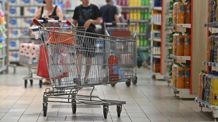 Rayon de supermarché en Haute-Loire, le 11 juillet 2024. (R?MY PERRIN / MAXPPP)