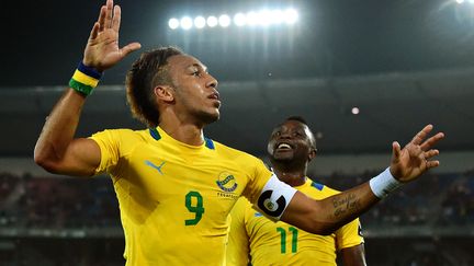 Pierre Emerick Aubameyang, la star du Gabon.  (CARL DE SOUZA / AFP)