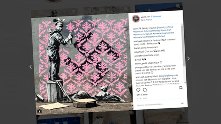 L'une des œuvres réalisées à Paris par Banksy, publiée sur Instagram vendredi 22 juin 2018. (XAVRS78 / INSTAGRAM)