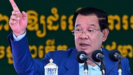 Hun Sen, ex-Premier ministre du Cambodge. (TANG CHHIN SOTHY / AFP)