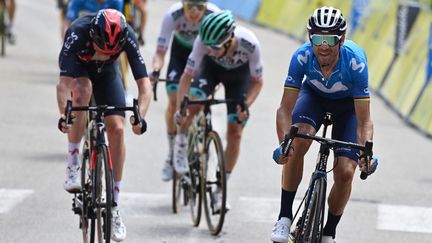 L'Espagnol Alejandro Valverde remporte la 6e étape du Dauphiné-Libéré à Sappey-en-Chartreuse, vendredi 4 juin. (DAVID STOCKMAN / BELGA MAG)