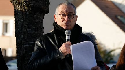 Éric Mouzin, le père d'Estelle, lors d'un rassemblement en sa mémoire, le 9 janvier 2021. (GEOFFROY VAN DER HASSELT / AFP)