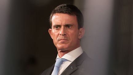 Le Premier ministre, Manuel Valls, lors d'un d&eacute;placement &agrave; Amman (Jordanie), le 11 octobre 2015. (WITT / SIPA)