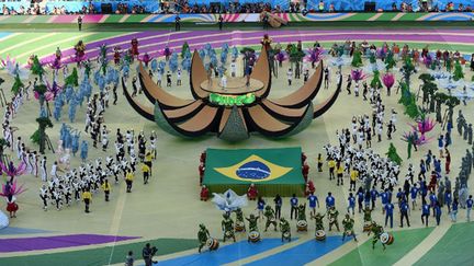 La fête dans l'Arena Corinthians pour la cérémonie d'ouverture de la Coupe du Monde (PEDRO UGARTE / AFP)