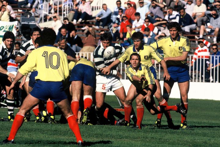 Le 22 mai 1987, &agrave; Auckland (Nouvelle-Z&eacute;lande), lors de la premi&egrave;re Coupe du monde de rugby, les Roumains avaient battu le Zimbabwe 21 &agrave; 20. (GETTY IMAGES / GETTY IMAGES SPORT CLASSIC)