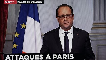 &nbsp; (François Hollande depuis l'Elysée. © Maxppp)