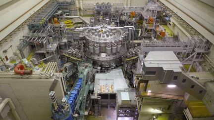 JT-60SA, the world's largest nuclear fusion reactor, on December 1, 2023, in Naka, Japan.  (NATIONAL INSTITUTES FOR QUANTUM / AFP)