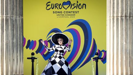 La Zarra lors de la cérémonie d'ouverture du concours de l'Eurovision 2023 à Liverpool, le 7 mai. (SANDER KONING / ANP MAG via AFP)