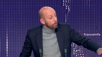 Stanislas Guerini,&nbsp;délégué général de LREM était l'invité du "8h30&nbsp;franceinfo", dimanche 28&nbsp;novembre 2021. (FRANCEINFO / RADIOFRANCE)