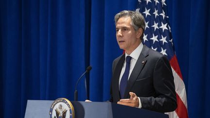 Le secrétaire d'Etat américain, Antony Blinken, le&nbsp;23 septembre 2021 à New York. (EDUARDO MUNOZ / AFP)