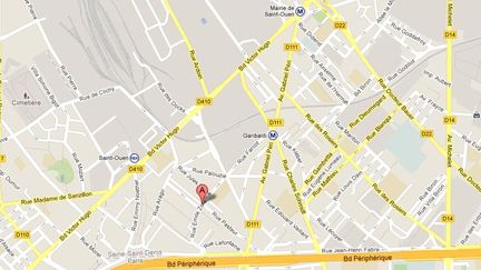 La rue Emile-Zola &agrave; Saint-Ouen (Seine-Saint-Denis), o&ugrave; un ch&ocirc;meur a tent&eacute; de s'immoler par le feu le 15 f&eacute;vrier 2013. (GOOGLE MAPS / FRANCETV INFO)