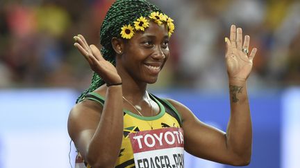  Shelly-Ann Fraser-Pryce, championne du monde du 100m à Pékin (GREG BAKER / AFP)