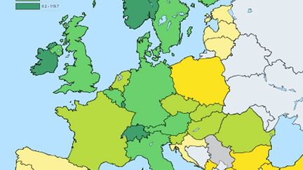 Taux brut de solde migratoire plus ajustement (chiffres 2012 par 1000 habitants. L'indicateur est défini comme le ratio de la migration nette pendant l'année à la population moyenne pendant cette année, exprimé par 1000 habitants. Le solde migratoire plus ajustement est la différence entre la variation de la population totale et le solde naturel de la population. (Eurostat)