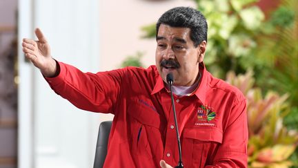 Le président vénézuelien Nicolas Maduro lors d'un discours à Caracas (Venezuela), le 28 juillet 2019.&nbsp; (FEDERICO PARRA / AFP)