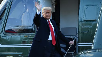 L'ancien président des Etats-Unis, Donald Trump, le 20 janvier 2021 à Washington. (MANDEL NGAN / AFP)