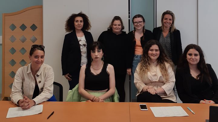 Des élèves du lycée professionnel Marie Marvingt à Tomblaine, près de Nancy, participent à une expérimentation menée par Pôle emploi et SciencesPo. (SARAH LEMOINE / RADIO FRANCE)