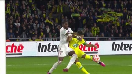 Football : pour la deuxième fois consécutive, le FC Nantes se qualifie en finale de Coupe de France. (Capture franceinfo)