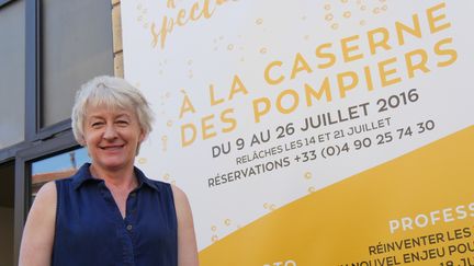 Christine Berg à la Caserne des Pompiers d'Avignon le 7 juillet.
 (Lorenzo Ciavarini Azzi/Culturebox)