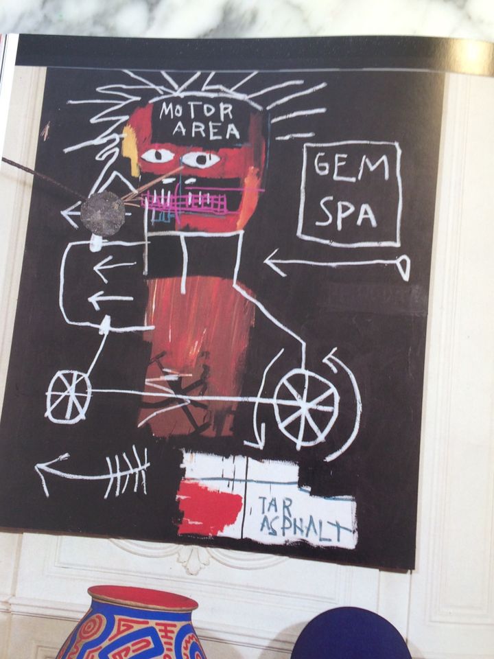 Le tableau peint par Jean-Michel Basquiat pour Jean-Charles de Castelbajac reproduit dans un catalogue
 (Valérie Gaget)