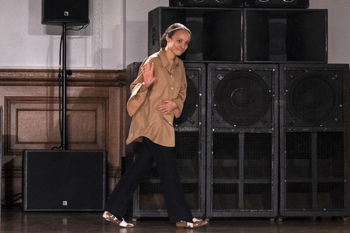 Grace Wales Bonner&nbsp;créatrice de la marque&nbsp;Wales Bonner, le 5 janvier 2020 à Londres lors de la Fashion Week masculine&nbsp; (NIKLAS HALLE'N / AFP)