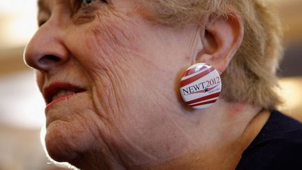 Judy Youngblood soutient Newt Gingrich, Floride, 30 janvier 2012. (CHIP SOMODEVILLA / GETTY IMAGES)