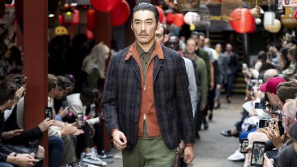 Défilé du créateur Oliver Spencer à la Fashion Week de Londres en juin 2019.&nbsp; (NIKLAS HALLE'N / AFP)