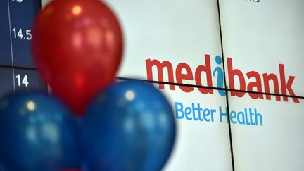 Le piratage informatique a visé le groupe australien Medibank, dont le logo est ici photographié le 25 novembre 2014.&nbsp; (SAEED KHAN / AFP)