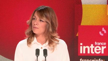 Maud Bregeon, porte-parole du gouvernement, le 6 octobre 2024 dans Questions politiques. (RADIO FRANCE)