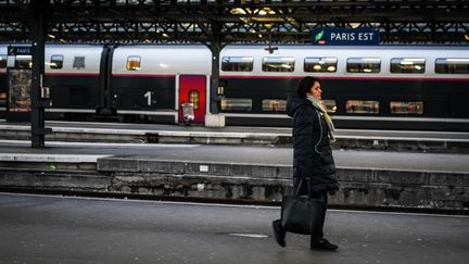 Une vue de la gare de l'Est à Paris, le 13 décembre 2019. (MARTIN BUREAU / AFP)