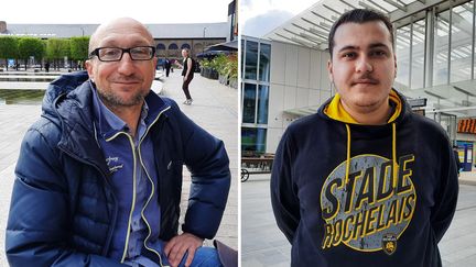 Vincent Dusastre (à gauche) et Julien Richard (à droite) vont suivre cette finale de Coupe d'Europe de rugby depuis les tribunes de Twickenham (12 Mai 2021).
 (RICHARD PLACE/ RADIO FRANCE)