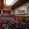 Les députés et les sénateurs réunis en Congrès à Versailles, le 4 mars 2024, pour l'introduction de la "liberté garantie" aux femmes d'avoir recours à l'IVG dans la Constitution. (EMMANUEL DUNAND / AFP)