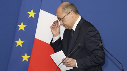 Le ministre de l'Intérieur présente sa démission lors d'un déplacement à Bobigny (Seine-Saint-Denis), le 21 mars 2017.&nbsp; (JACQUES DEMARTHON / AFP)