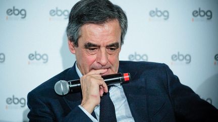 François Fillon participe à une réunion de l'Electronic Business Group, le 31 janvier 2017, à Paris.&nbsp; (MAXPPP)