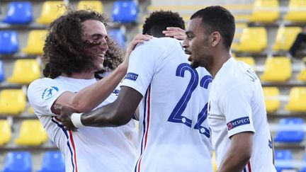 L'équipe de France a décroché son ticket pour les quarts de finale de l'Euro 2021, ce mercredi 31 mars.  (ATTILA KISBENEDEK / AFP)